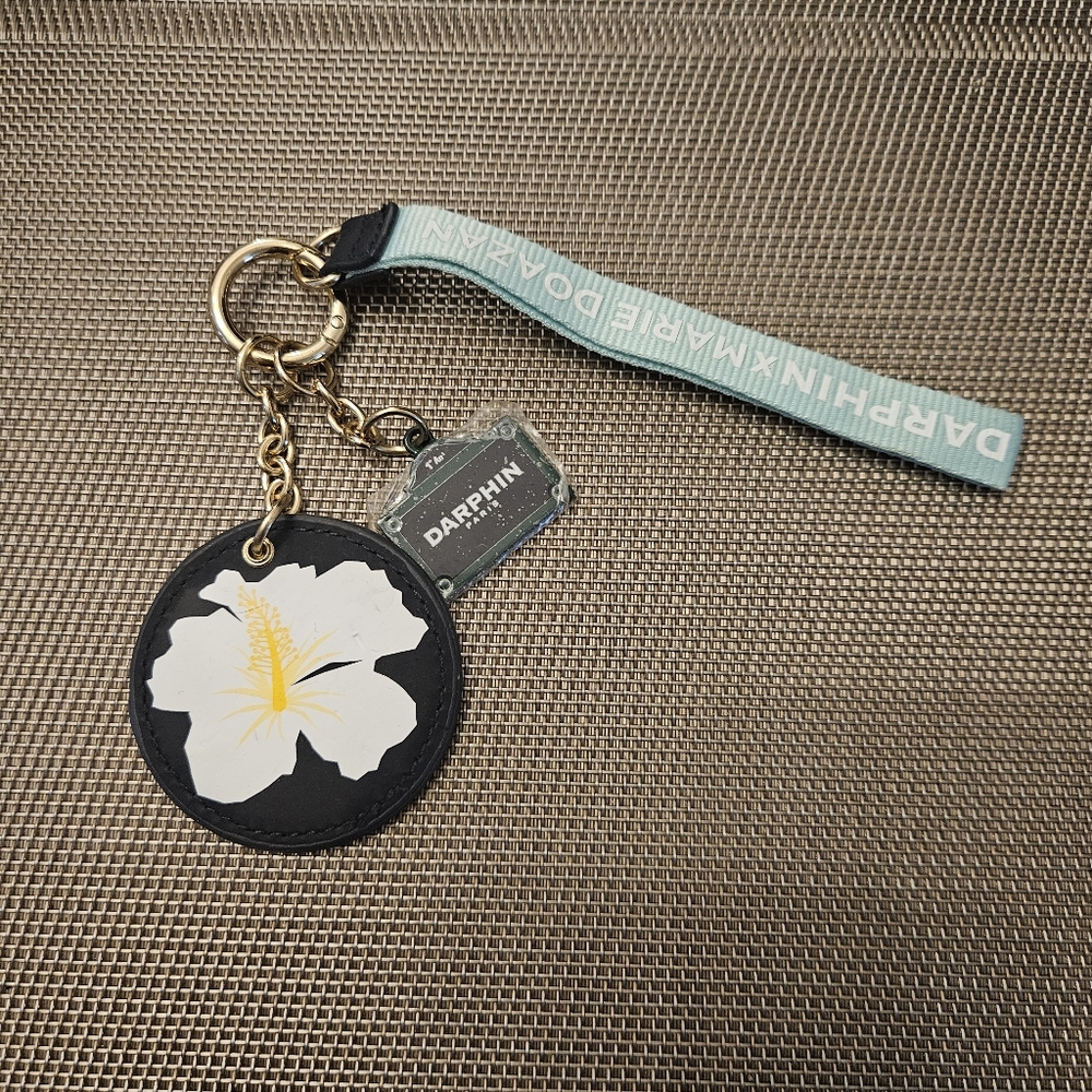 Darphin x Marie Doazan green floral mirror keychain